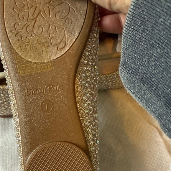 Dream Pairs Glittering Gold Rhinestone Flats - Picture 5 of 5